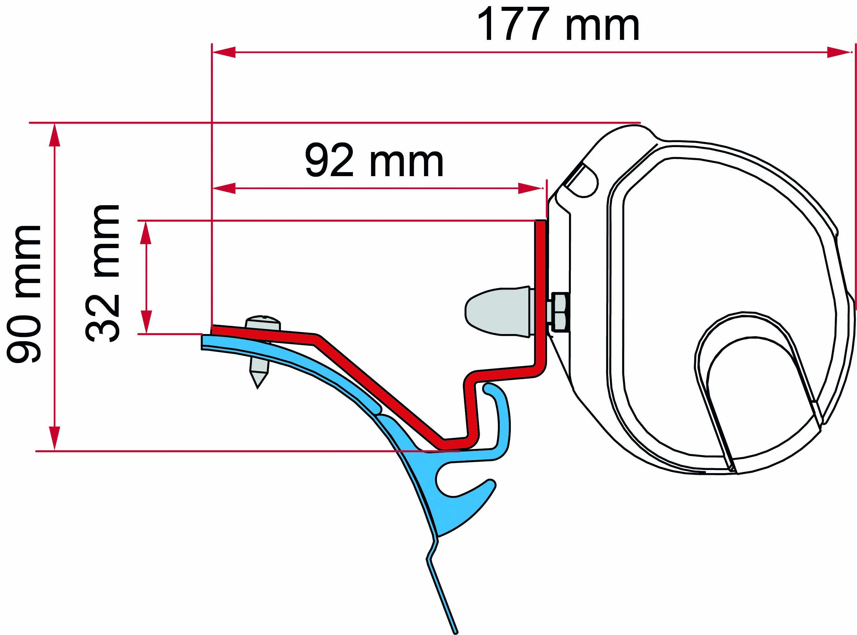 Fiamma Adapter-Kit F35 Westfalia VW T6 Kepler