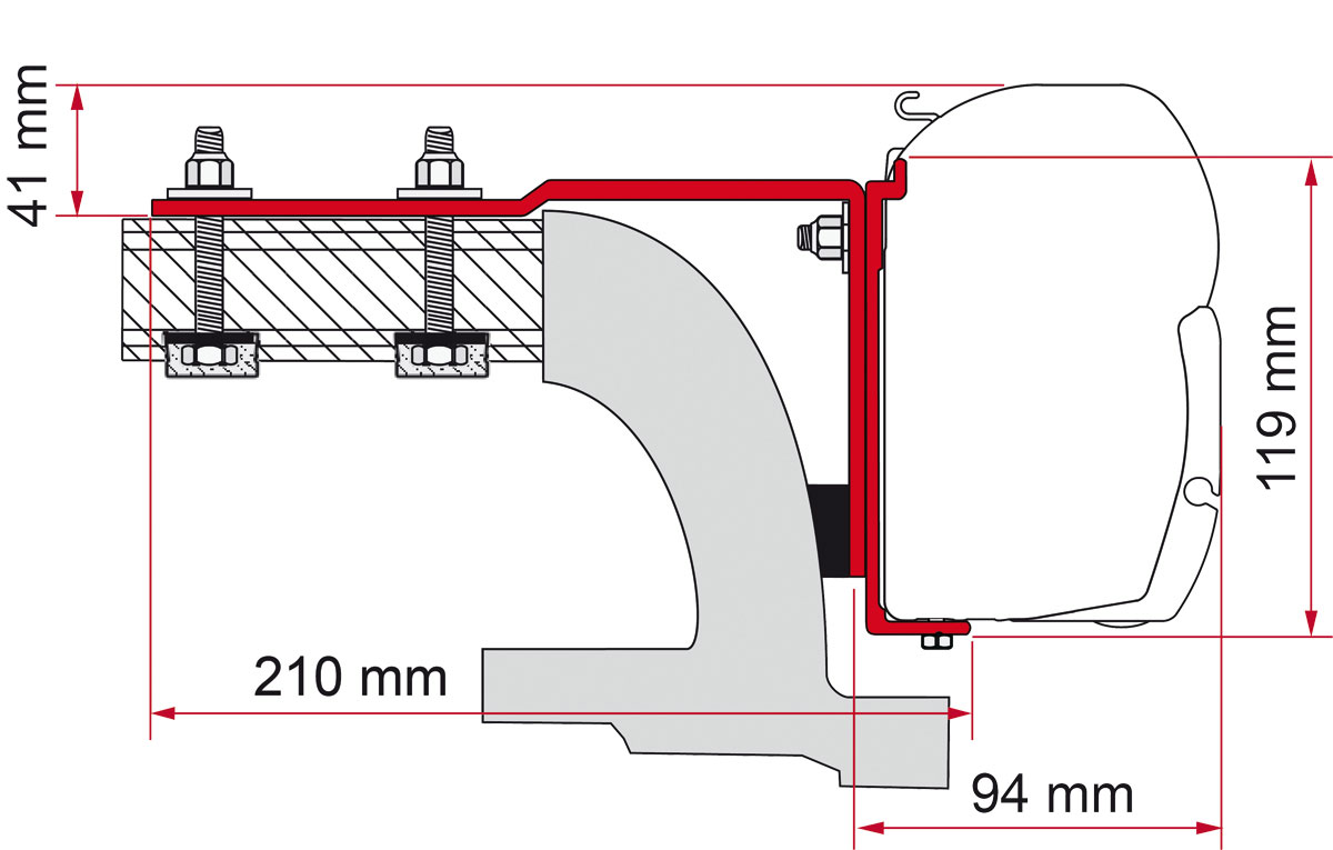 Fiamma Adapter-Kit MB Vito bis 2003