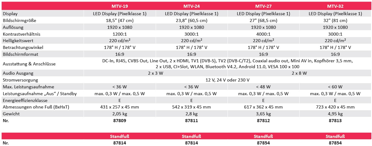 Mestic Smart LED-TV 19"