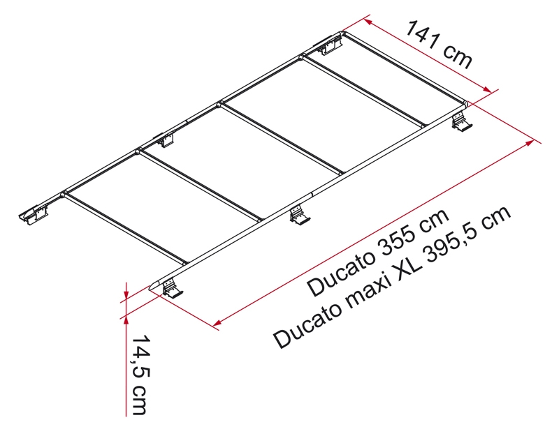 FIAMMA ROOF-RAIL Ducato Maxi XL Dachträgersystem FIAMMA ROOF-RAIL Ducato Maxi XL Dachträgersystem