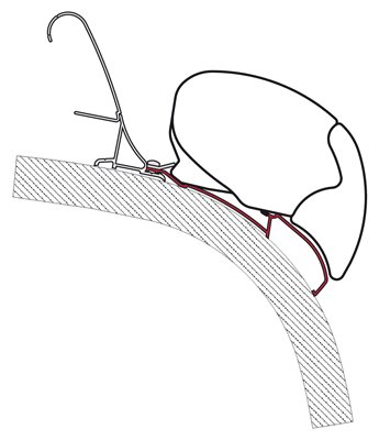 Fiamma F65 Laika Kreos Adapter bis 2005, 370 cm