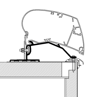 Thule Caravan Roof Adapter 350 cm