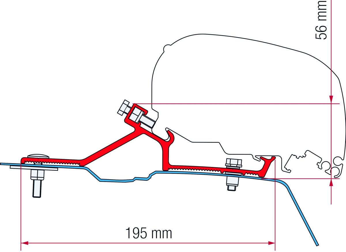 Fiamma F65 Renault Master Adapter Kit ab 2010