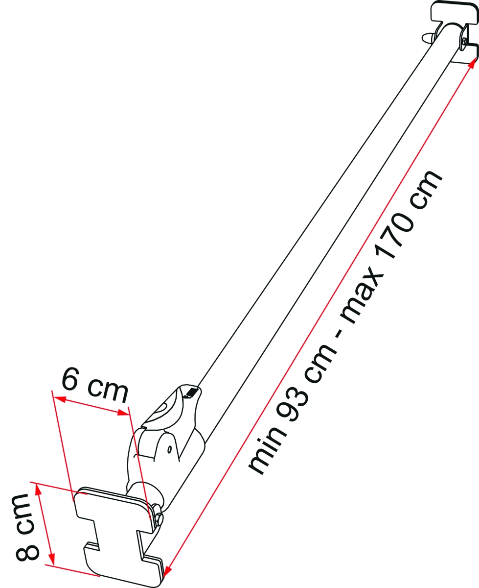 Fiamma Luggage Bar Telekopstange