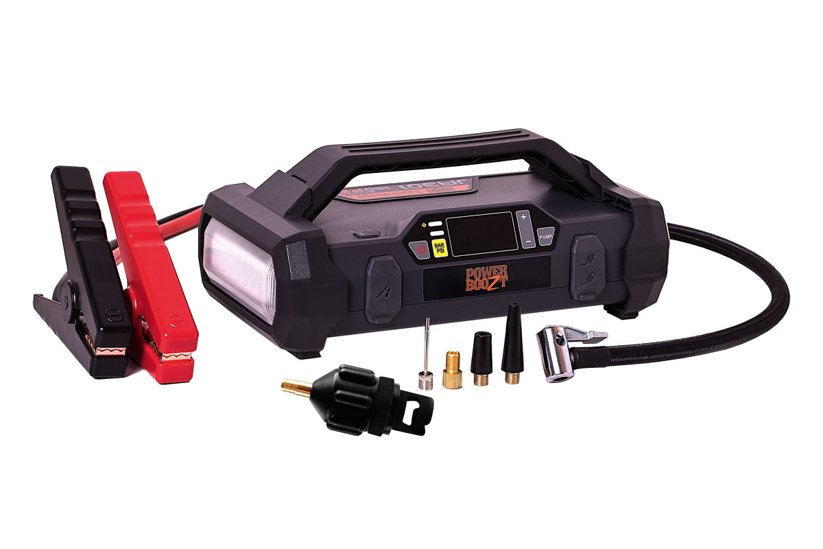 PowerBoozt - Powerbank mit Jump Starter und Kompressor