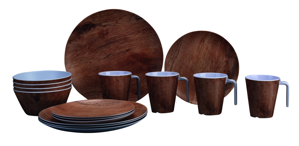 Gimex Geschirrset Holzdekor Teak 16 tlg. Gimex Geschirrset Holzdekor Teak 16 tlg.