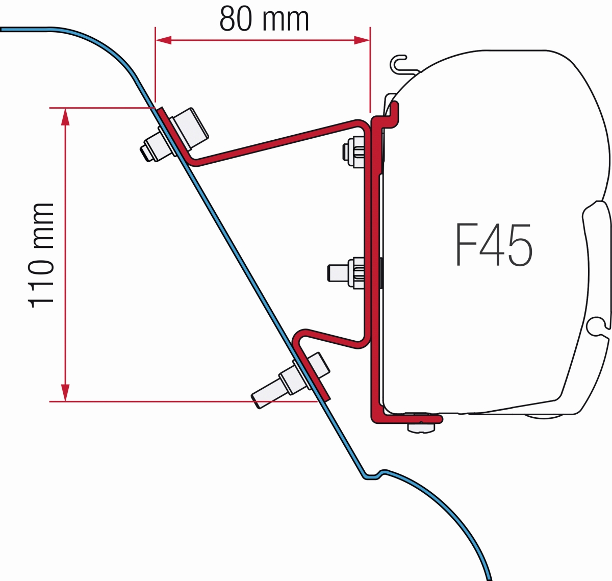 Fiamma Sprinter H3 Westfalia Crafter Adapter Kit