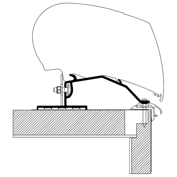 Thule Caravan Roof Adapter 550 cm