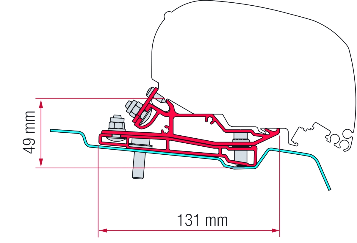 Fiamma Adapter Ford Transit H3 ab 2014