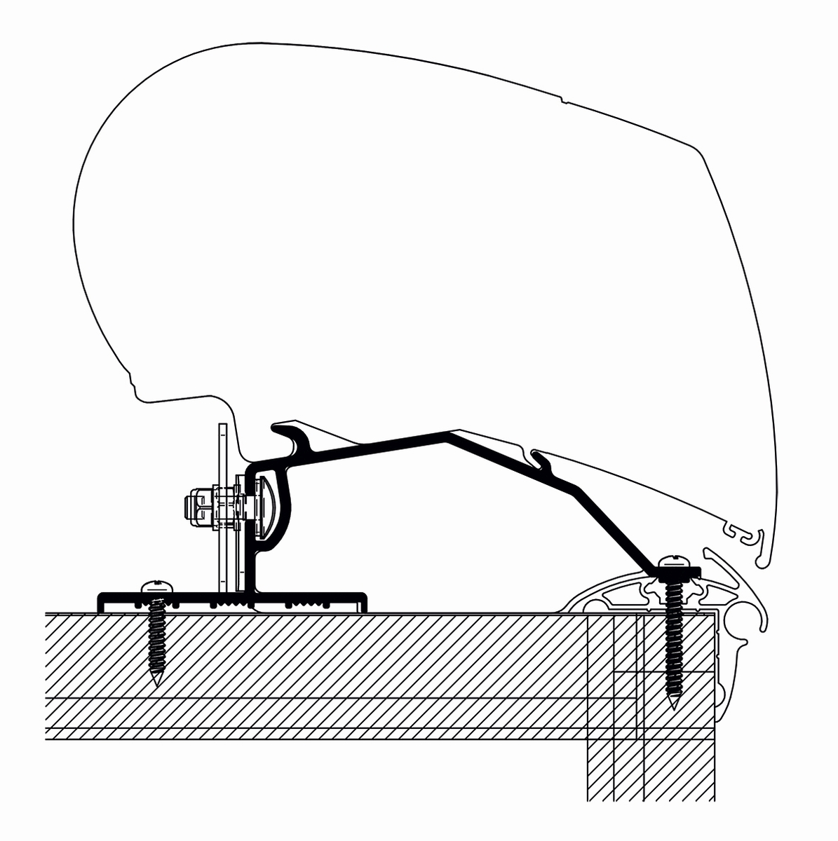 Thule Caravan Roof Adapter 3x100 cm