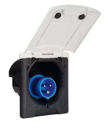 CEE-Einspeisesteckdose schwarz