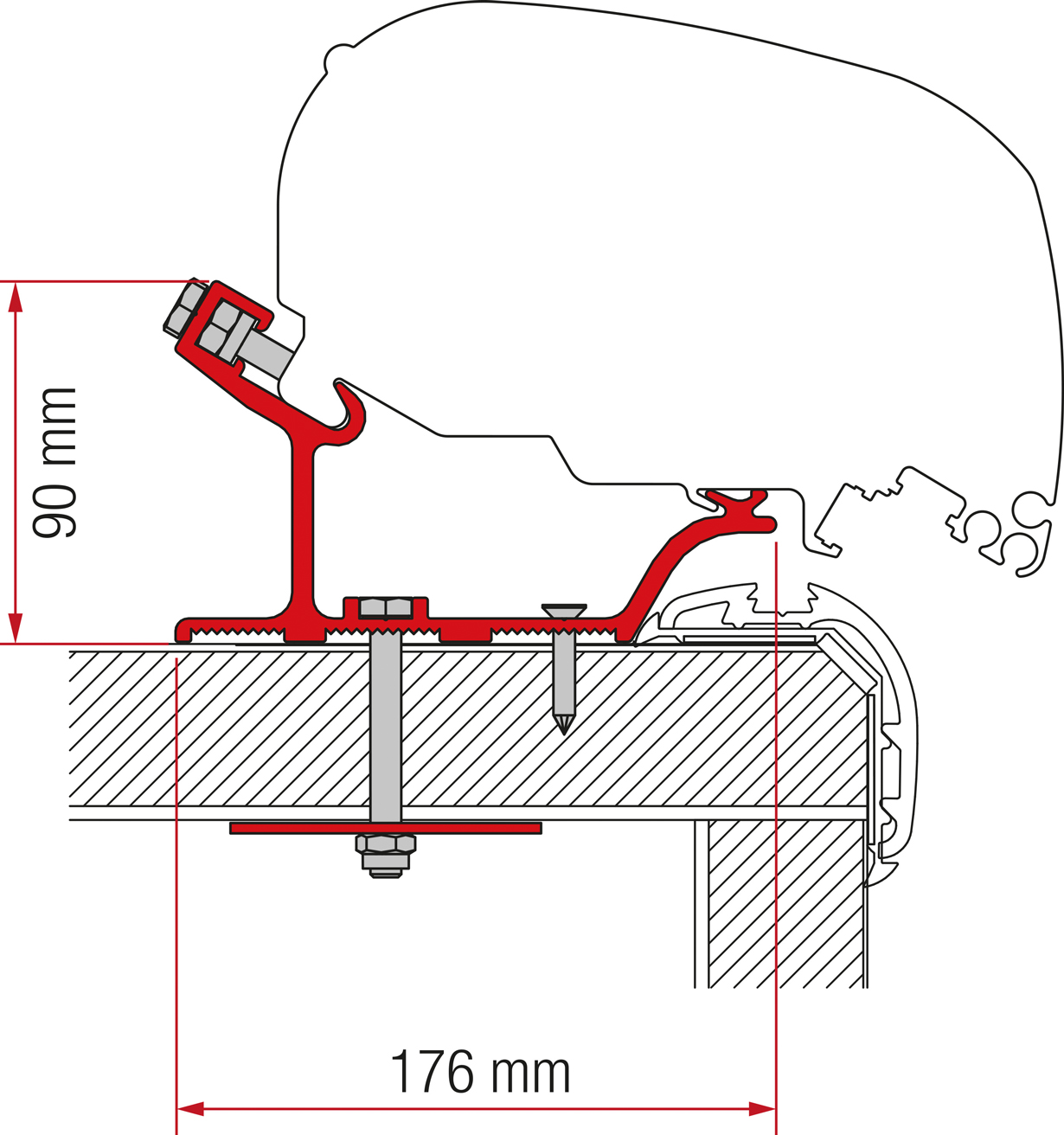 Fiamma F80/F65 Carthago Malibu Adapter 340 cm