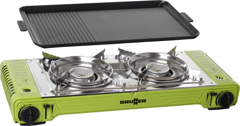 Brunner Kartuschenkocher DEVIL DOUBLE GRILL grün Brunner Kartuschenkocher DEVIL DOUBLE GRILL grün
