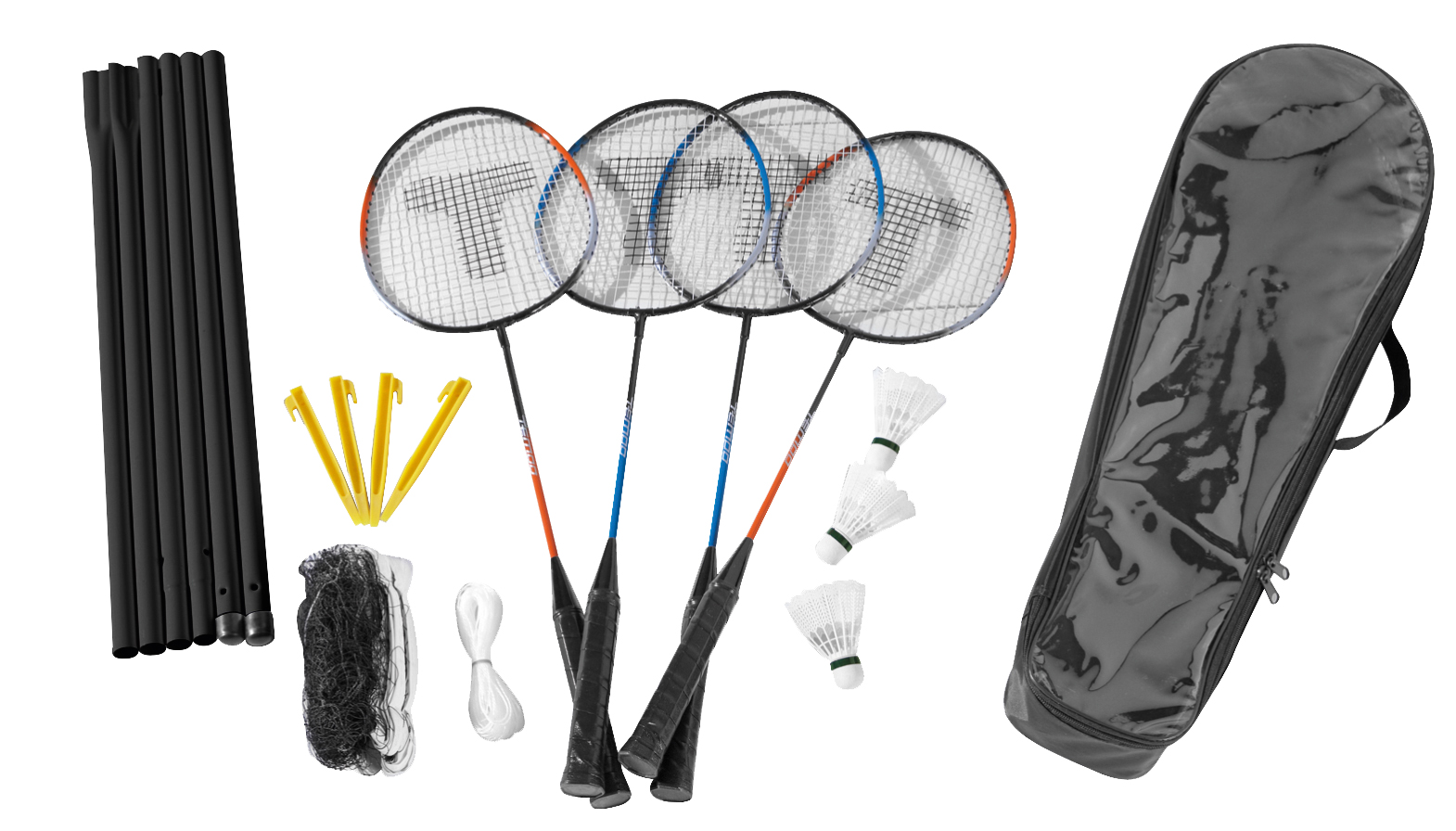 Badmintonset mit Netz 4 Spieler