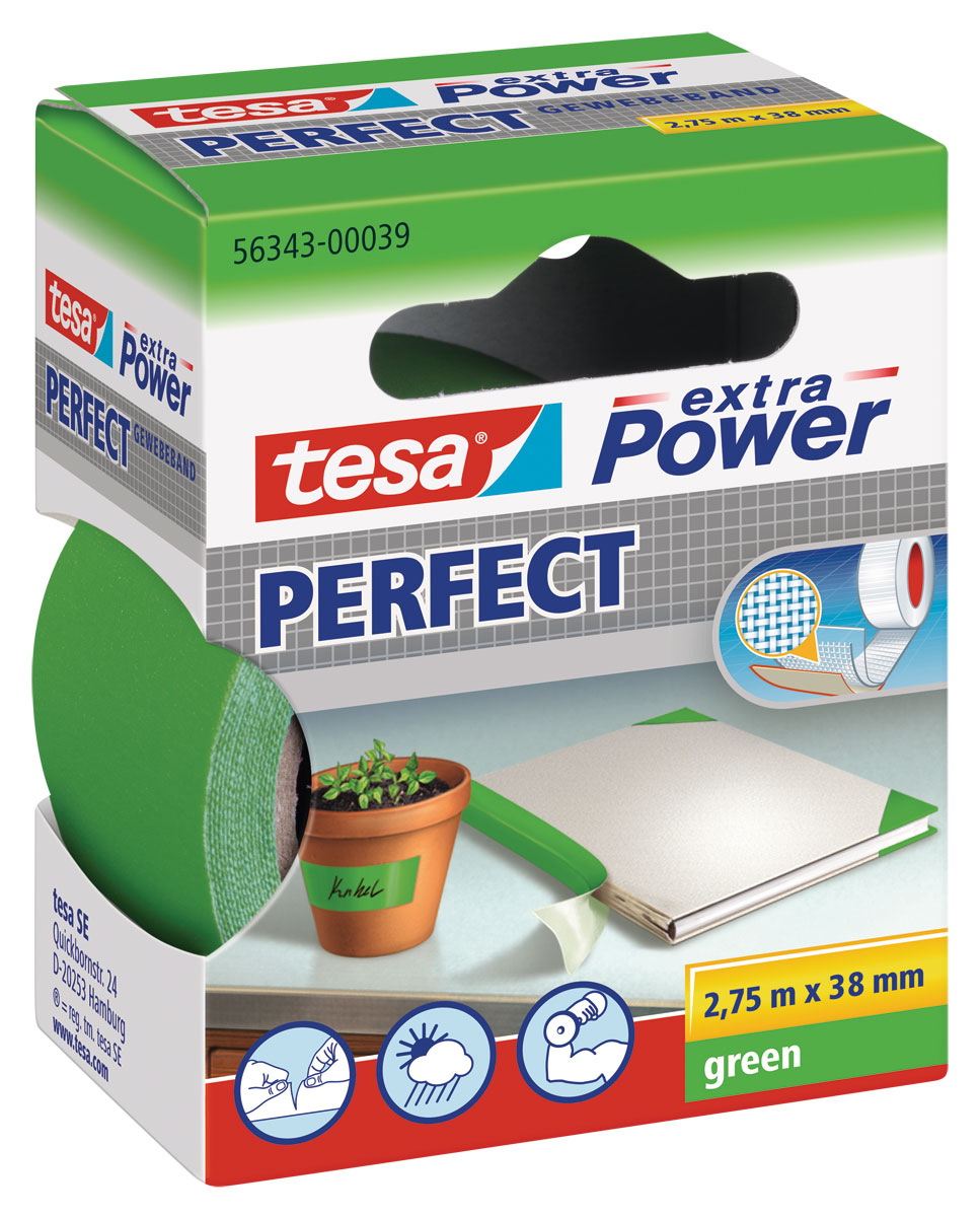 tesa® Extra Power® Perfect grün 2,75 m 38 mm