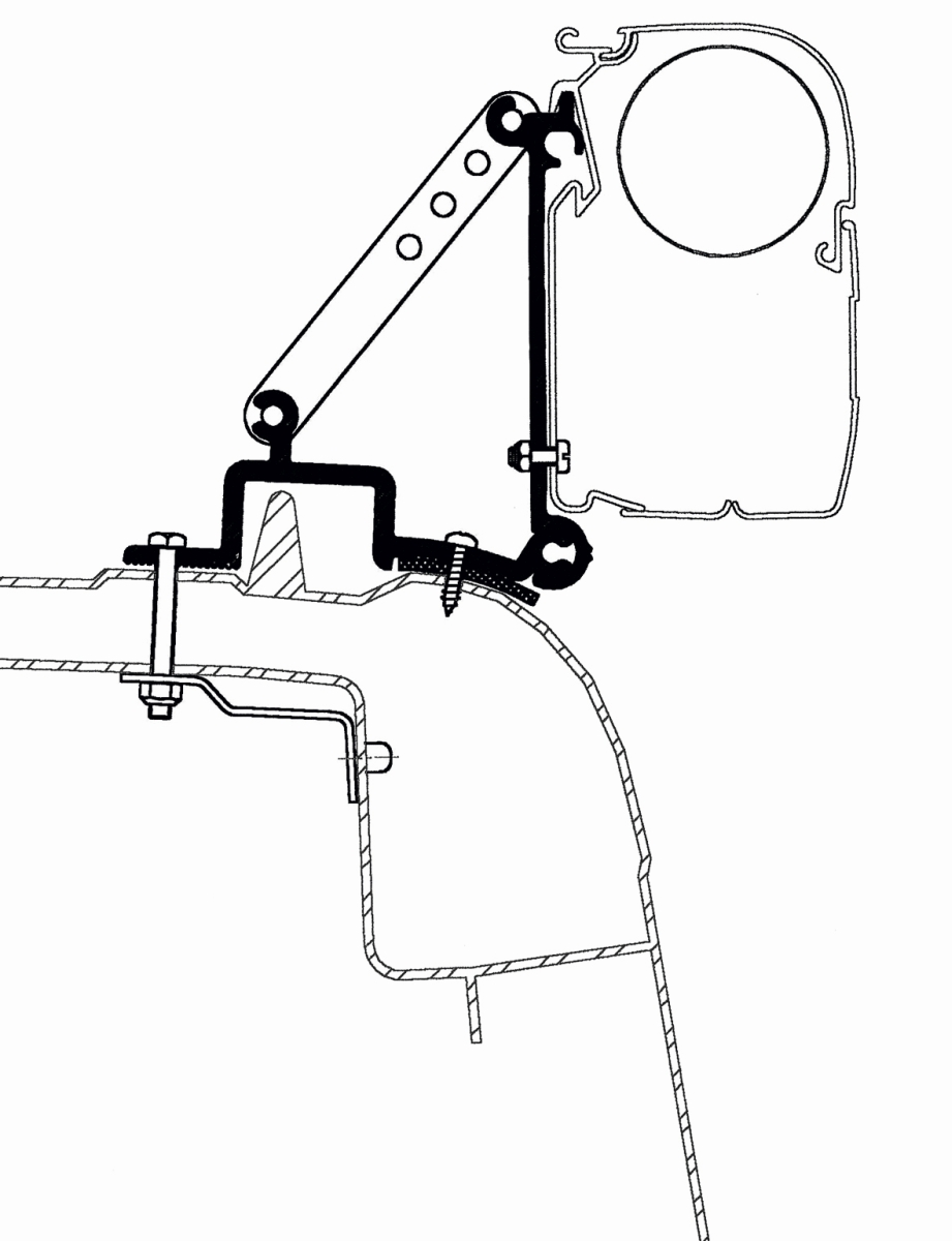 Thule Omnistor Renault Master 1998-2010 Adapter 3er Pack