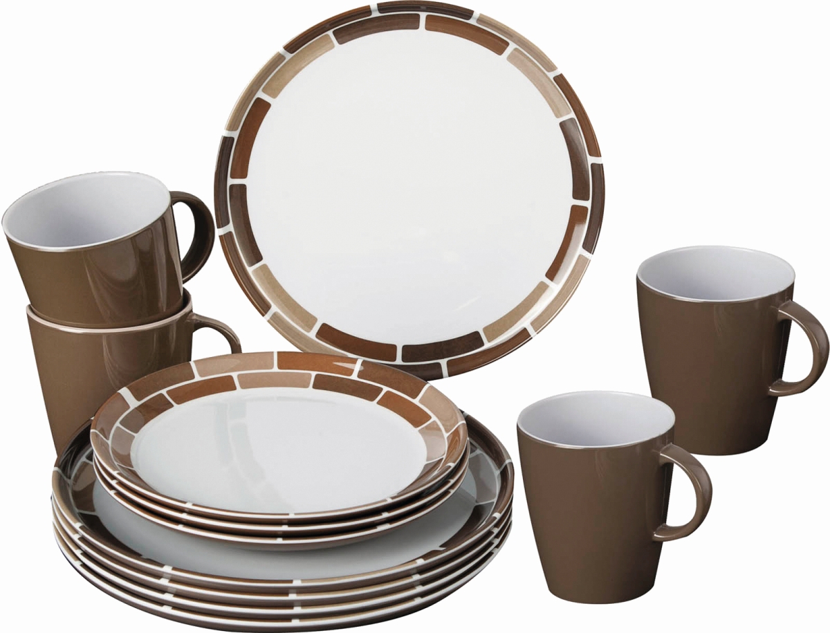 Brunner Geschirr Melaminset CHOCOLATE 16 tlg.