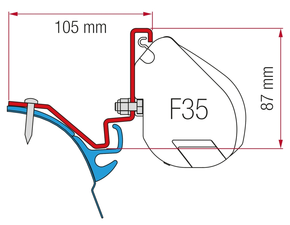 Fiamma Adapter F35 Westfalia VW T6 Kepler