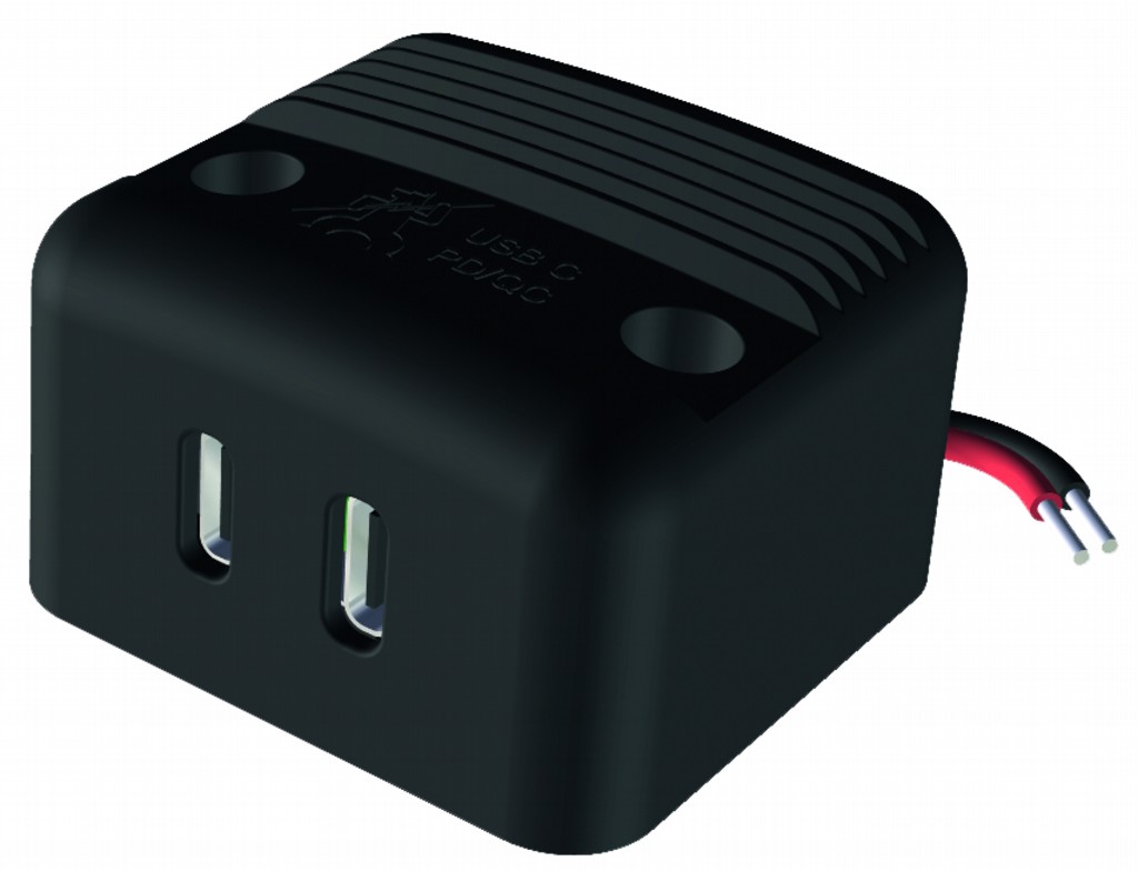 Aufbau-Power USB-C Doppelsteckdose PD/QC