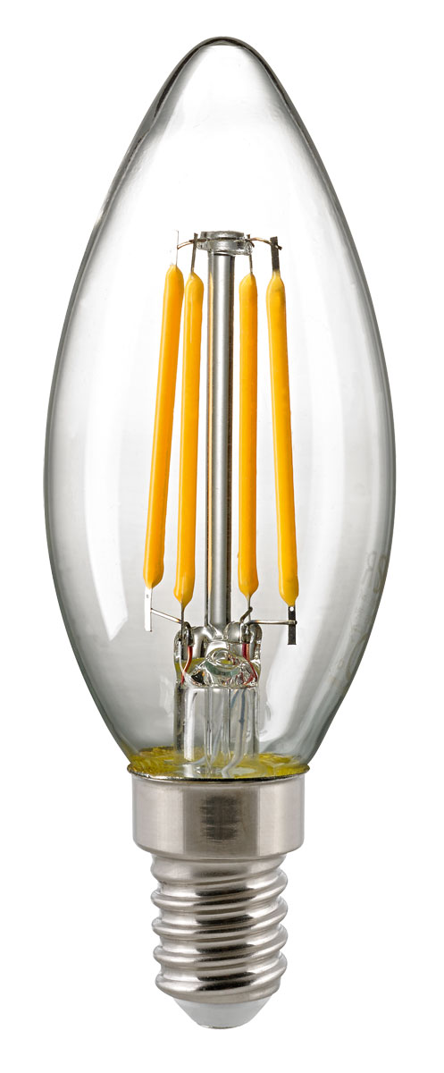 Sigor E14 Kerze Filament klar, 230 V, 2,5 W