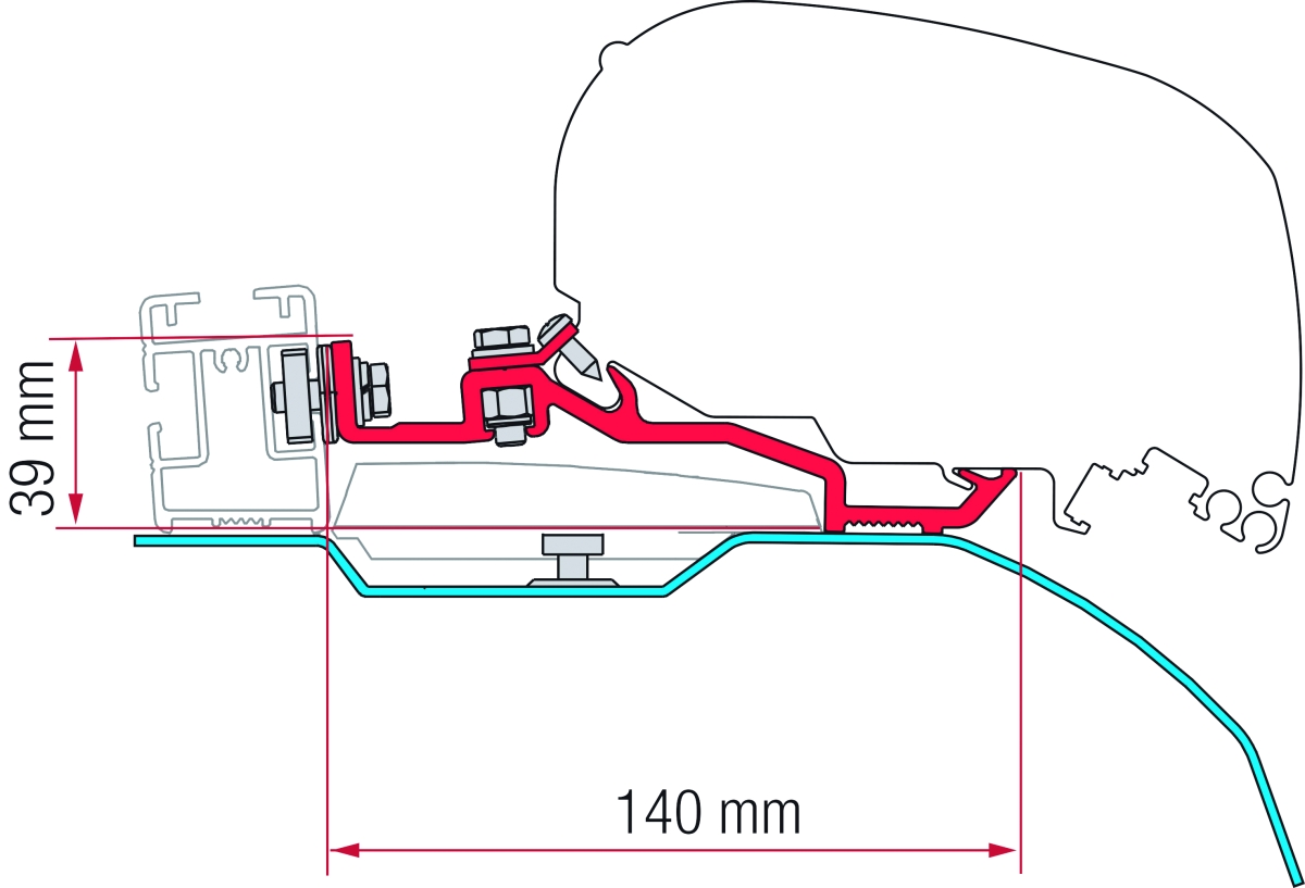 Fiamma Kit Ducato H2 Smart Clamp System