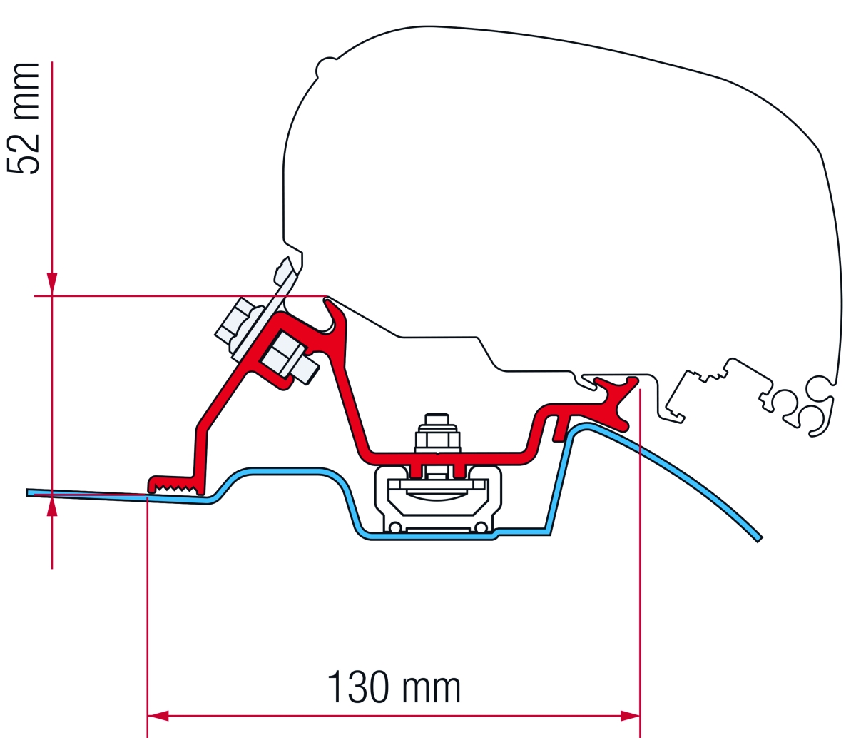 Fiamma F65 Sprinter Roof Rail Adapter Kit ab 2006 Fiamma F65 Sprinter Roof Rail Adapter Kit ab 2006