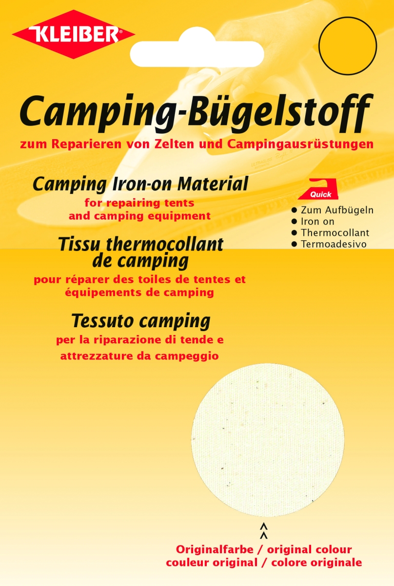 Camping Bügelstoff rohweiss