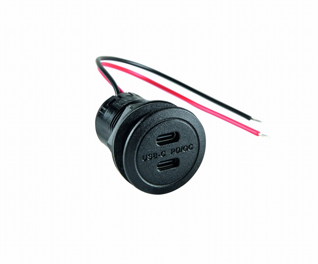 Power USB-C Doppelsteckdose PD/QC