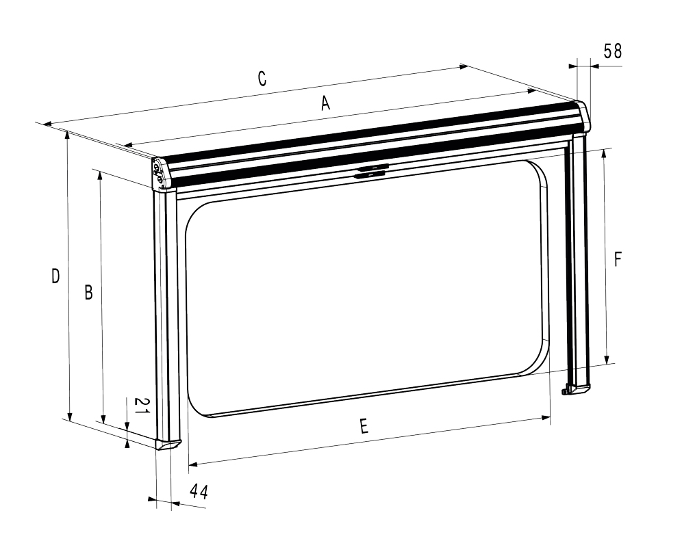 DOMETIC Rastrollo 3000 660 x 710 mm