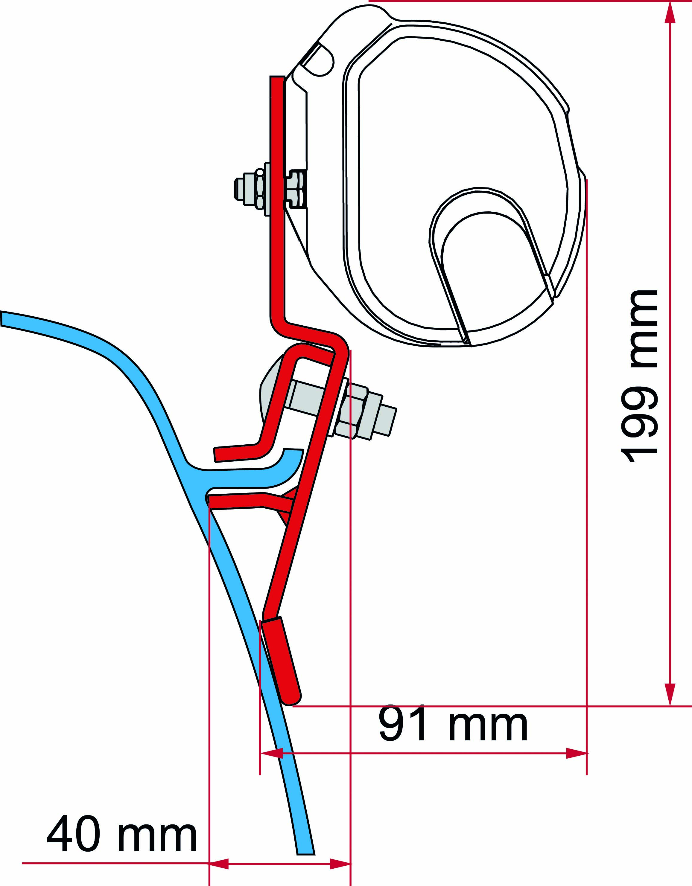 Fiamma Adapter-Kit F35 VW T3/T3 Lift Roof