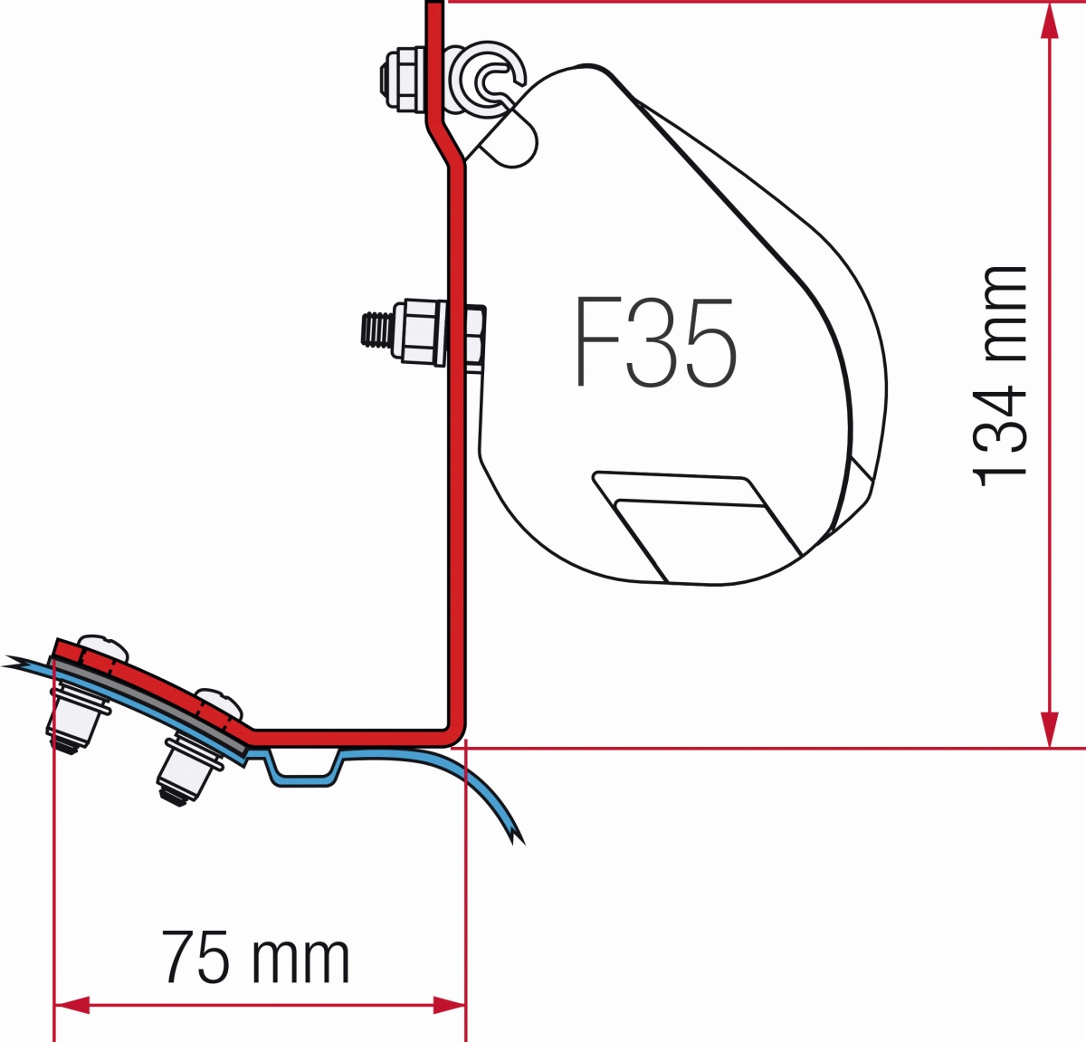 Fiamma Adapter F35 MB Vito