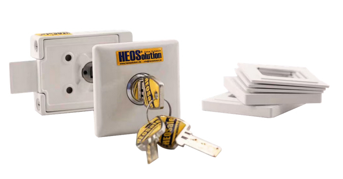 HEOSafe Zusatzschloss grau/silber