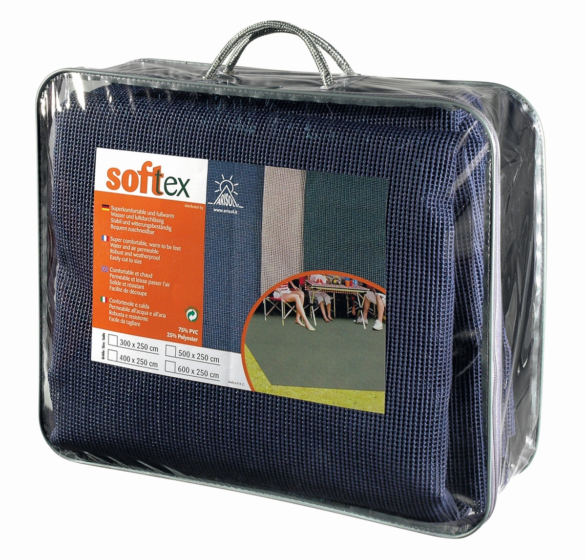 Zeltteppich SOFTTEX blau 250x300 cm