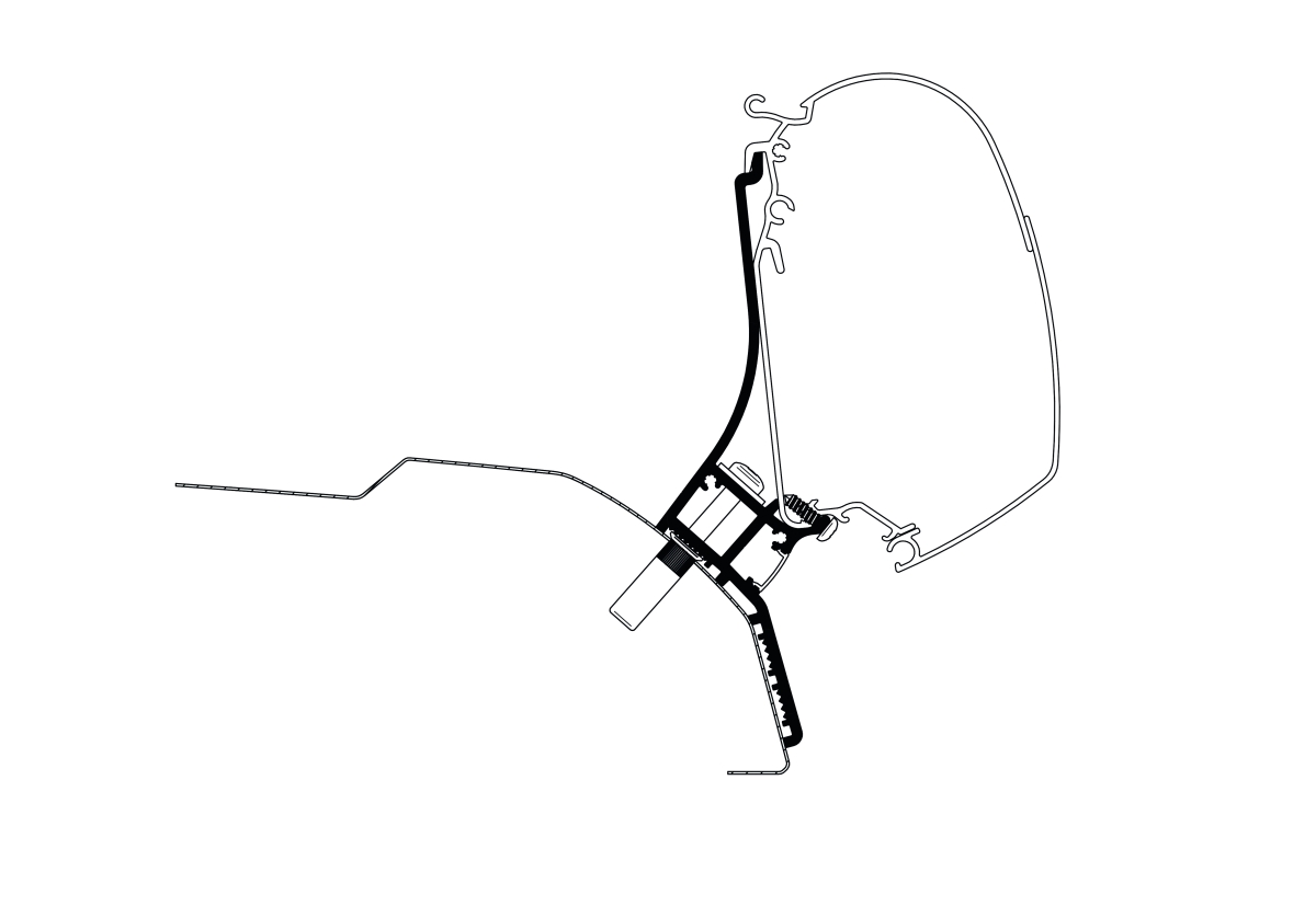Thule Omnistor Ducato H2 Lift Roof Adapter LED 315cm