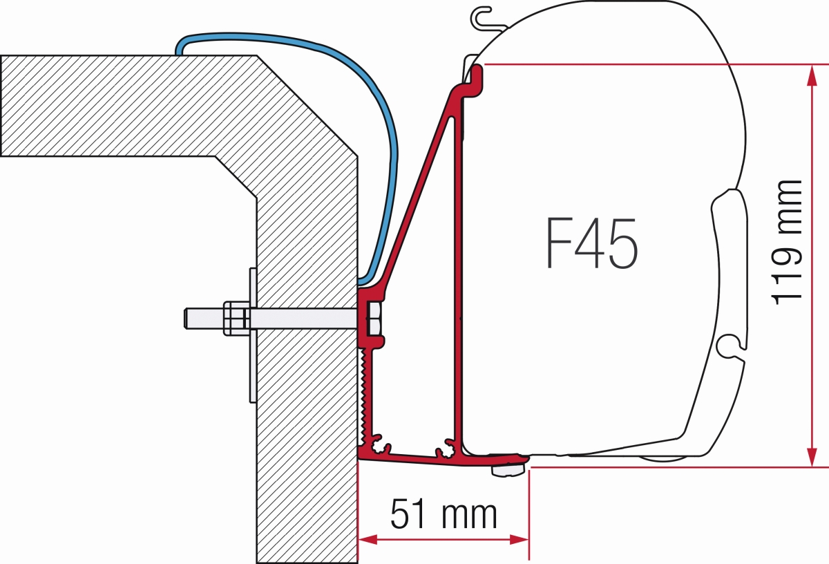 Fiamma Rapido Serie 6 Adapter bis 350 cm
