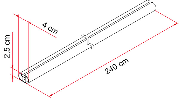 FIAMMA FIXING-BAR PRO L Tragestange 240 cm