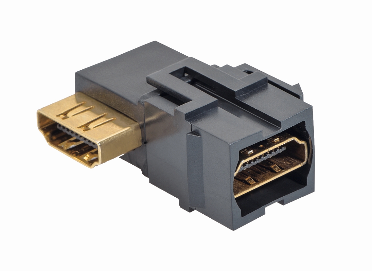 HDMI-Verbinder mit Grundplatte 90° gewinkelt HDMI-Verbinder mit Grundplatte 90° gewinkelt
