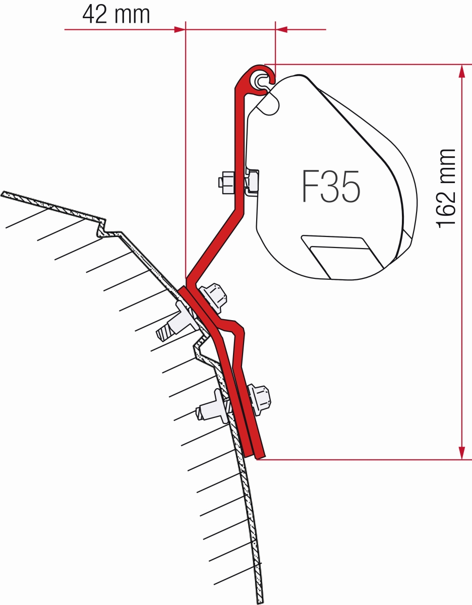 Fiamma Adapter F35 VW T4