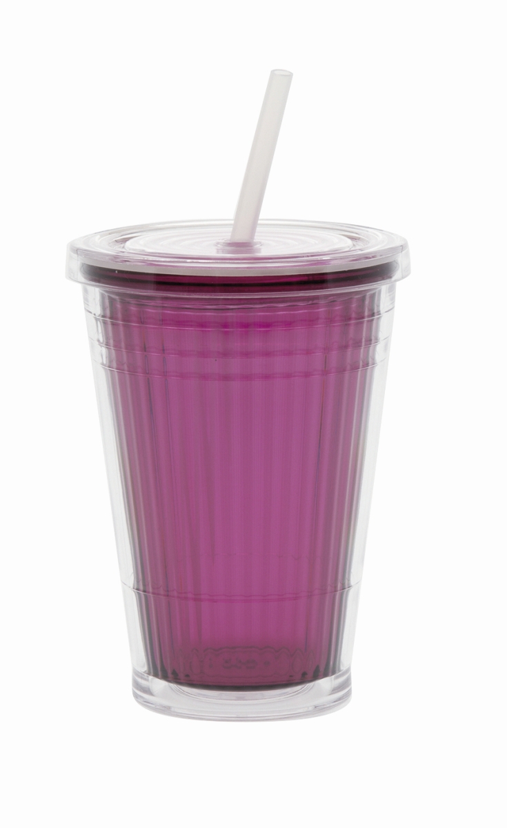 Gimex Becher mit Strohhalm blackberry Gimex Becher mit Strohhalm blackberry