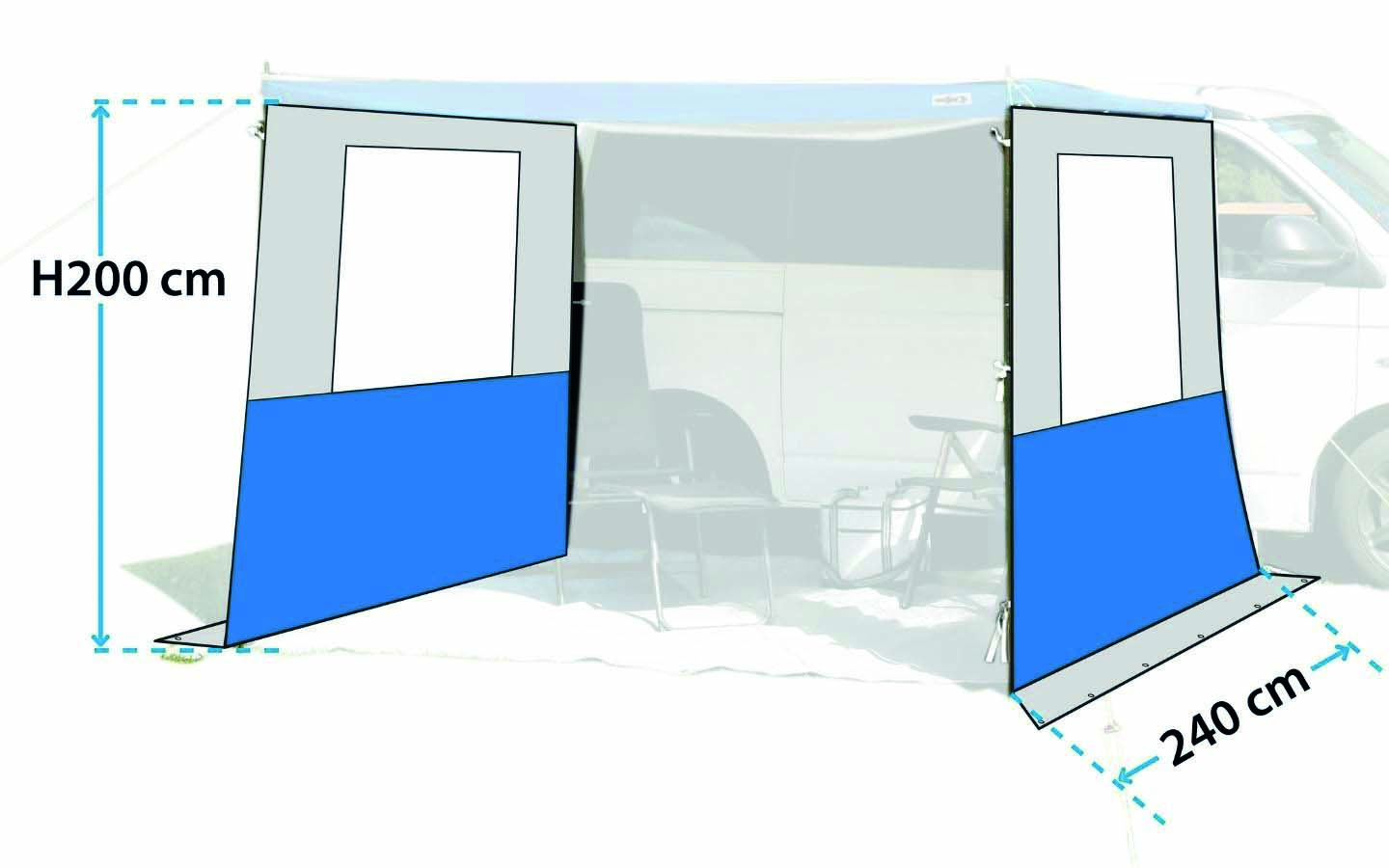 Brunner Bus-Sonnendach SUNNY VAN ROOF Seitenwände