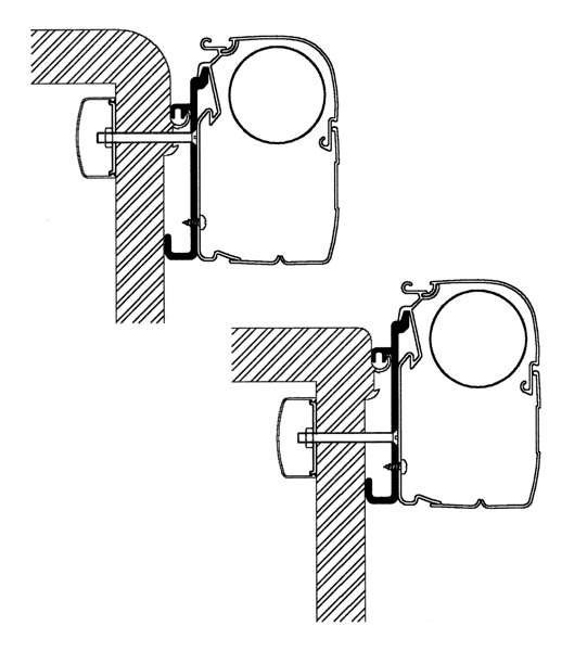 Thule Omnistor Rapido Serie 7-8-9 Adapter 500 cm