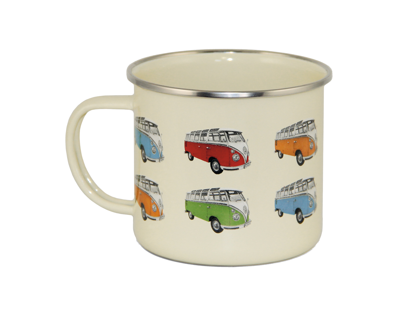 VW Collection Emaille Tasse weiß