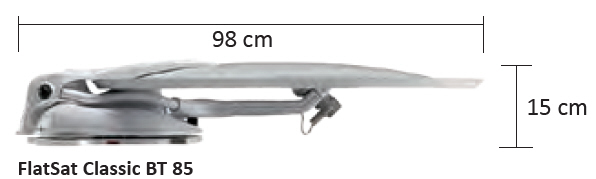 Teleco Satellitenanlage Flatsat Classic BT 85