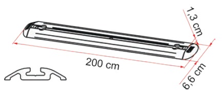 Fiamma Garage Bars Premium 200 Bestestigungsleisten 2er Set Fiamma Garage Bars Premium 200 Bestestigungsleisten 2er Set