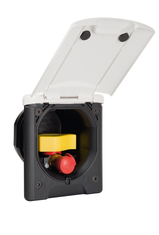 Gas-Steckdose schwarz