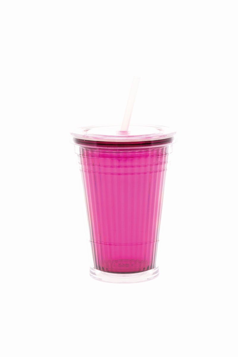 Gimex Becher mit Strohhalm blackberry Gimex Becher mit Strohhalm blackberry