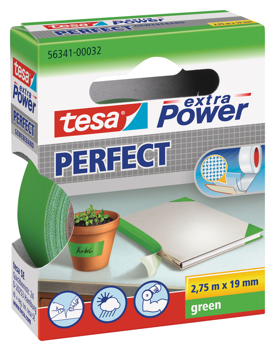 tesa® Extra Power® Perfect grün 2,75 m 19 mm