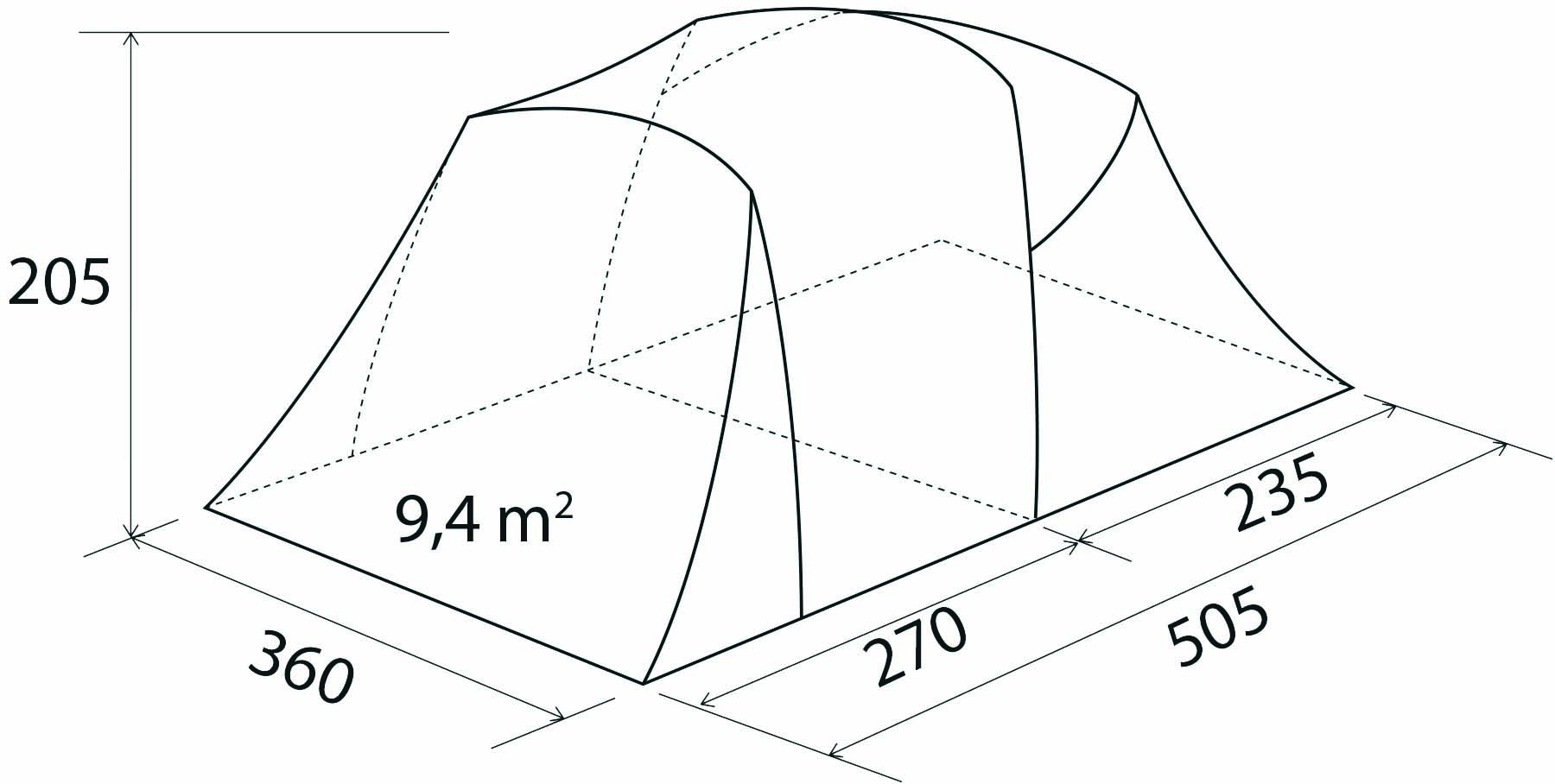 Brunner Familienzelt KALINDA 5