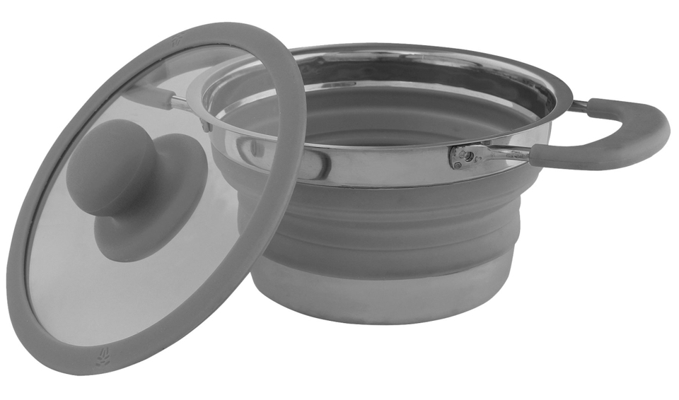 EuroTrail Pfanne mit Deckel 1,5 l grau EuroTrail Pfanne mit Deckel 1,5 l grau