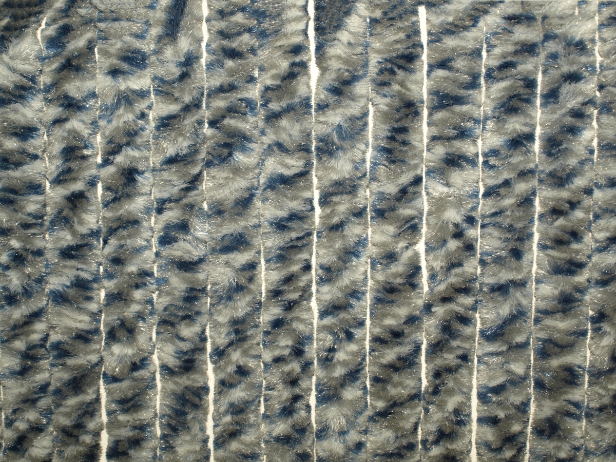Chenille Flauschvorhang grau-blau 70x205 cm